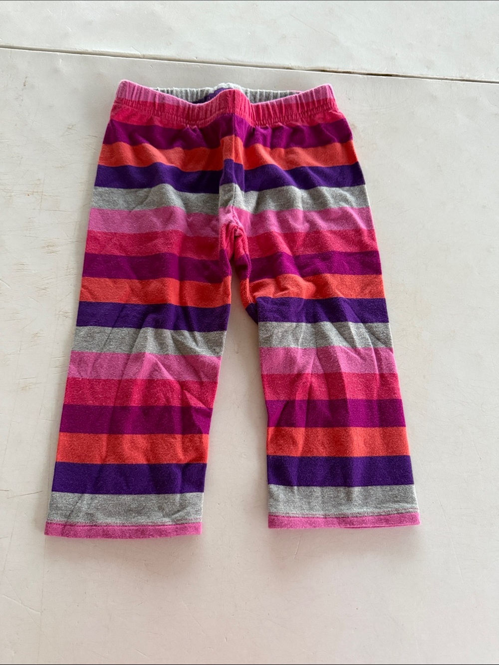 GAPKIDS Girls Striped Pink, Purple & Orange Pajama Bottoms